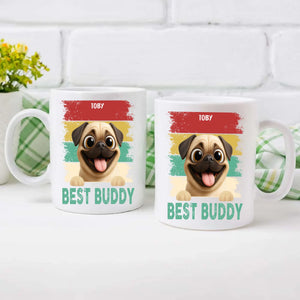 Heartfelt Custom Pug Mug Present For Dog Lovers - Best Buddy | 89Prints
