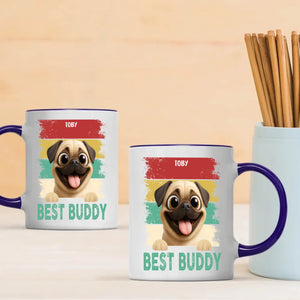 Heartfelt Custom Pug Mug Present For Dog Lovers - Best Buddy | 89Prints