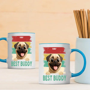 Heartfelt Custom Pug Mug Present For Dog Lovers - Best Buddy | 89Prints