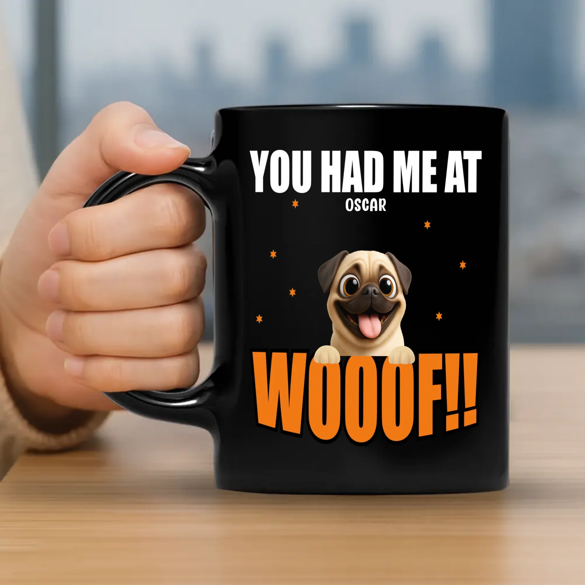 Sentimental Personalized Pug Mug Gift From The Dog - You Had Me At Wooof | 89Prints