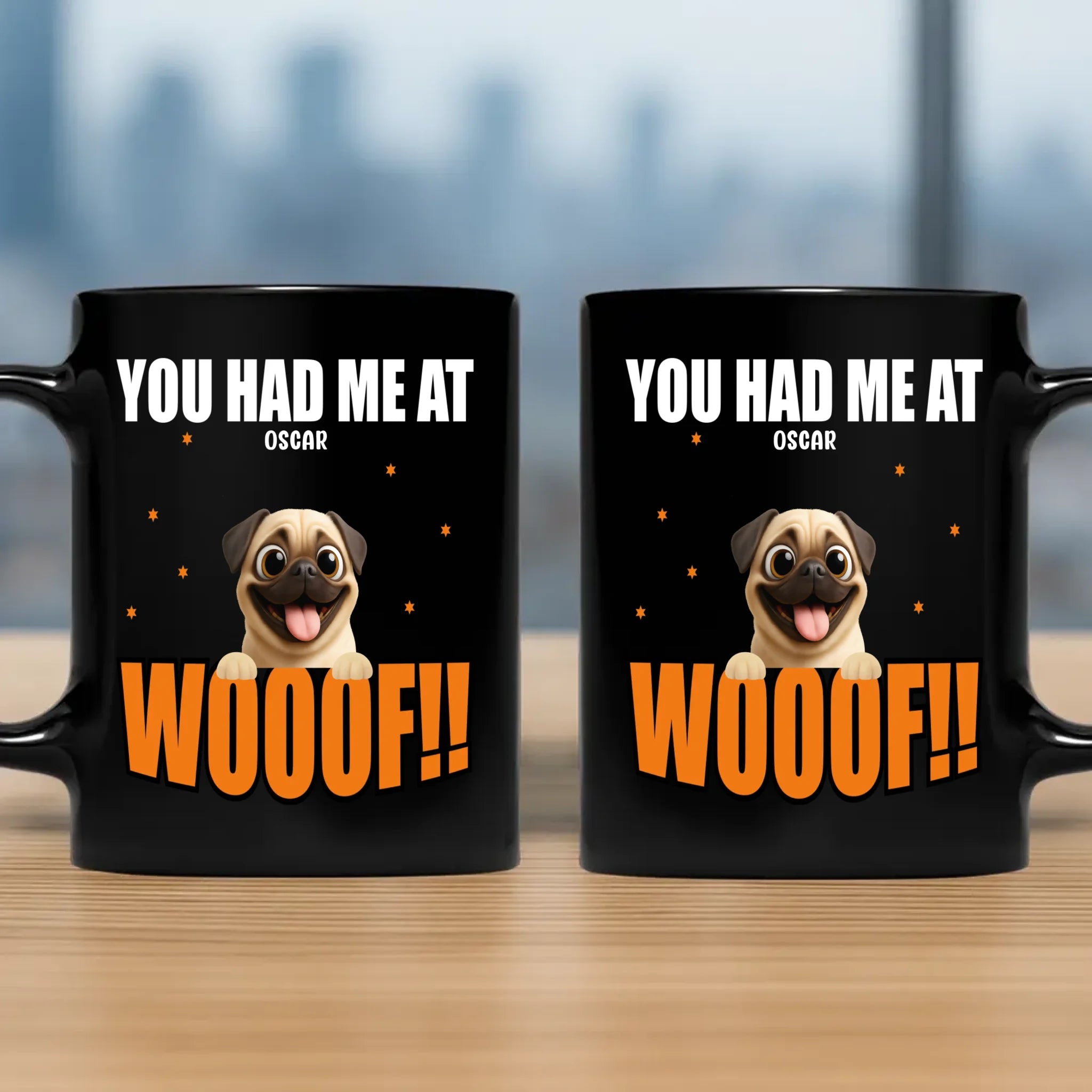 Sentimental Personalized Pug Mug Gift From The Dog - You Had Me At Wooof | 89Prints