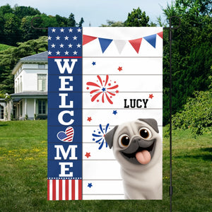 Meaningful Personalized Pug Welcome Garden Flag Present For Your Home | 89Prints