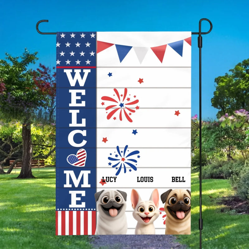 Meaningful Personalized Pug Welcome Garden Flag Present For Your Home | 89Prints