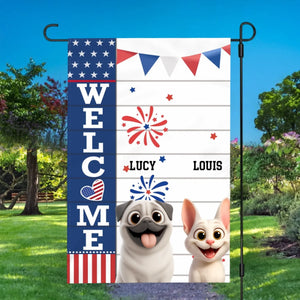 Meaningful Personalized Pug Welcome Garden Flag Present For Your Home | 89Prints