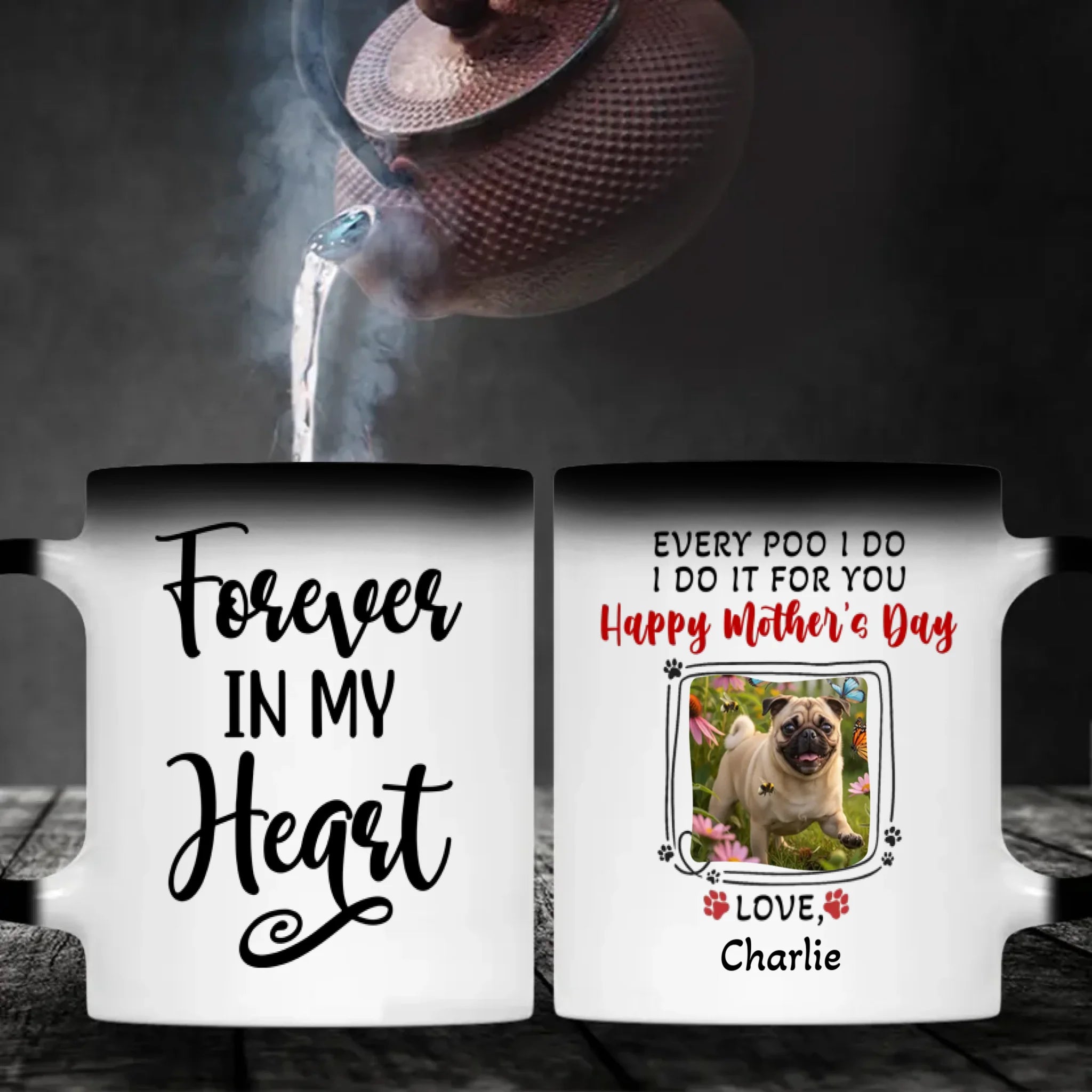 Personalized Pug Happy Mother's Day Mug Gift - Every Poo I Do, I Do It For You | 89Prints