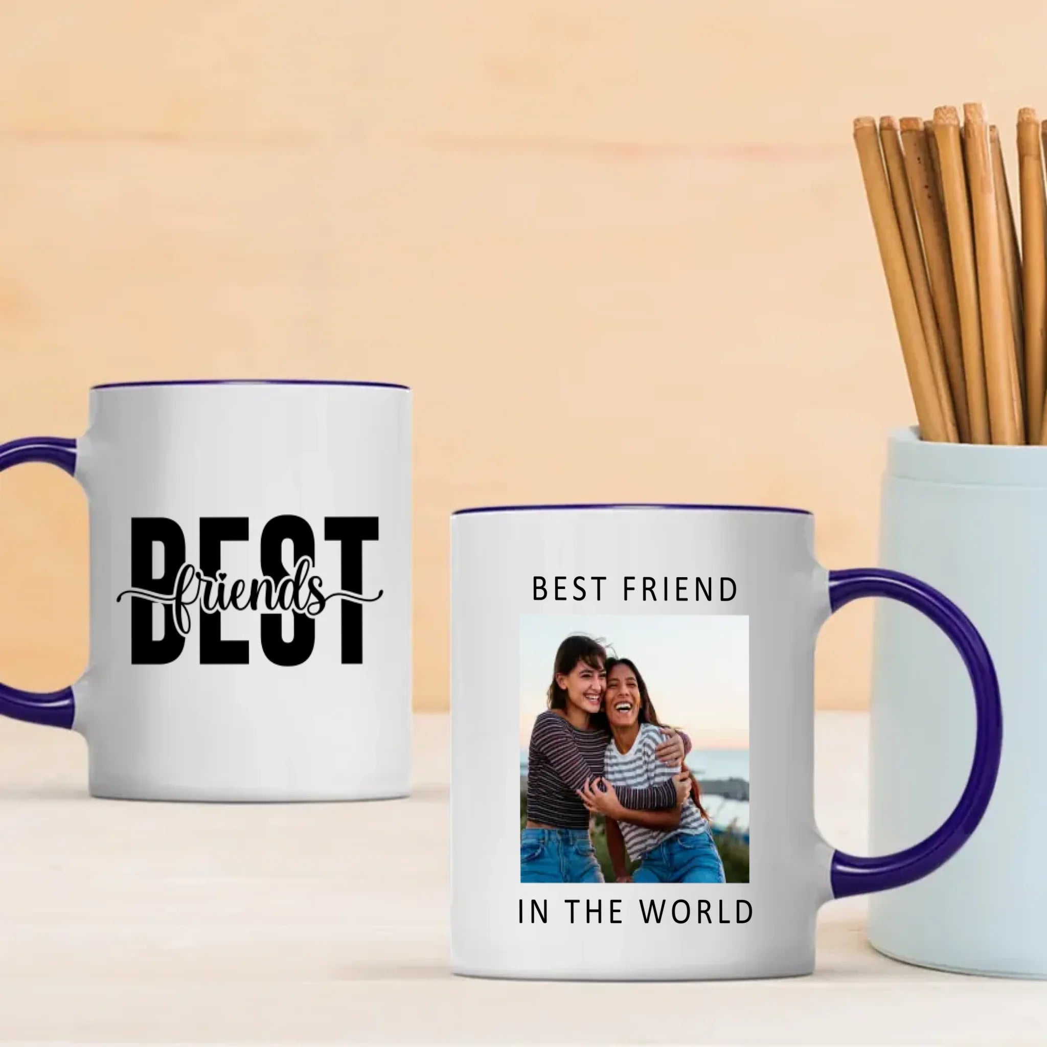 Personalized Mug for Best Friends – Because Friends Make Life Beautiful - 89Prints