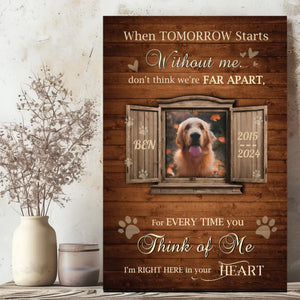 Personalized Pet Loss Canvas - Moments Forever In The Heart