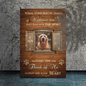 Personalized Pet Loss Canvas - Moments Forever In The Heart