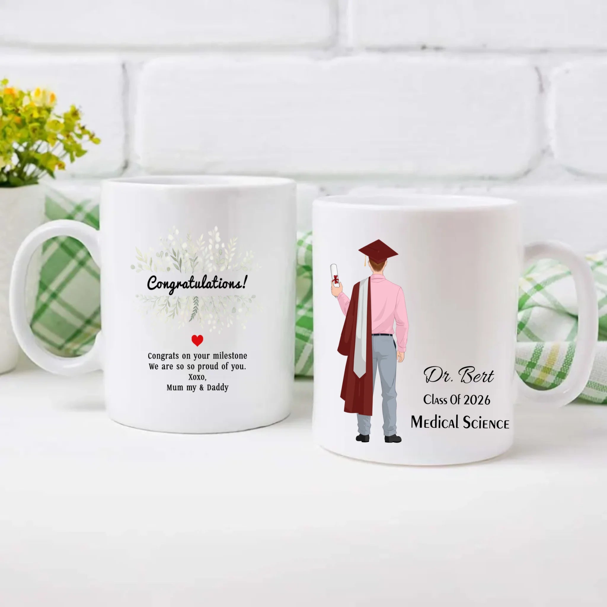 We Are So Proud of You – Personalized Graduation Mug Full of Love & Blessings | 89Prints