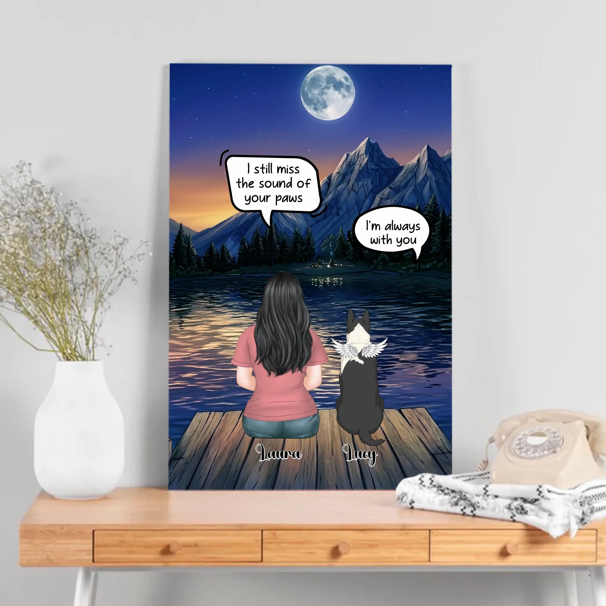 Meaningful Personalized Dog Lover Canvas Present - I Still Miss The Sound Of Your Paws | 89Prints