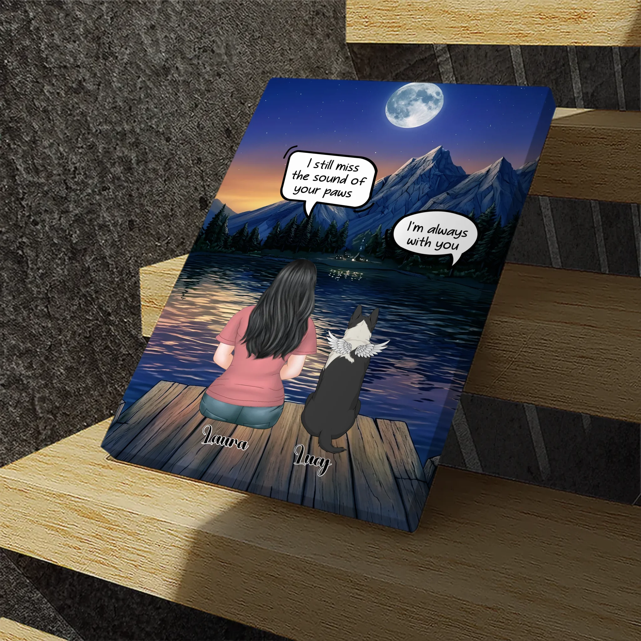 Meaningful Personalized Dog Lover Canvas Present - I Still Miss The Sound Of Your Paws | 89Prints