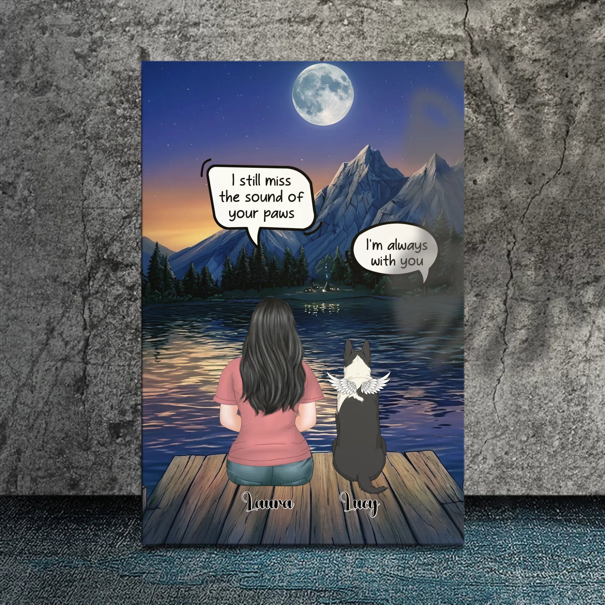 Meaningful Personalized Dog Lover Canvas Present - I Still Miss The Sound Of Your Paws | 89Prints
