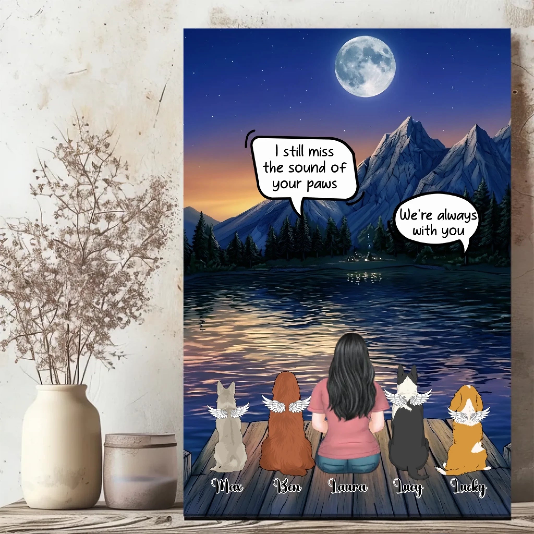 Meaningful Personalized Dog Lover Canvas Present - I Still Miss The Sound Of Your Paws | 89Prints