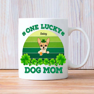 St. Patrick’s Day Custom Pet Mug For Dog Moms – Personalized Rainbow Gift - 89Prints