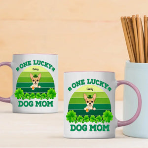 St. Patrick’s Day Custom Pet Mug For Dog Moms – Personalized Rainbow Gift - 89Prints