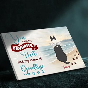 Heartfelt Personalized Dog Lover Canvas Gift - You Were My Favorite Hello And My Hardest Goodbye | 89Prints
