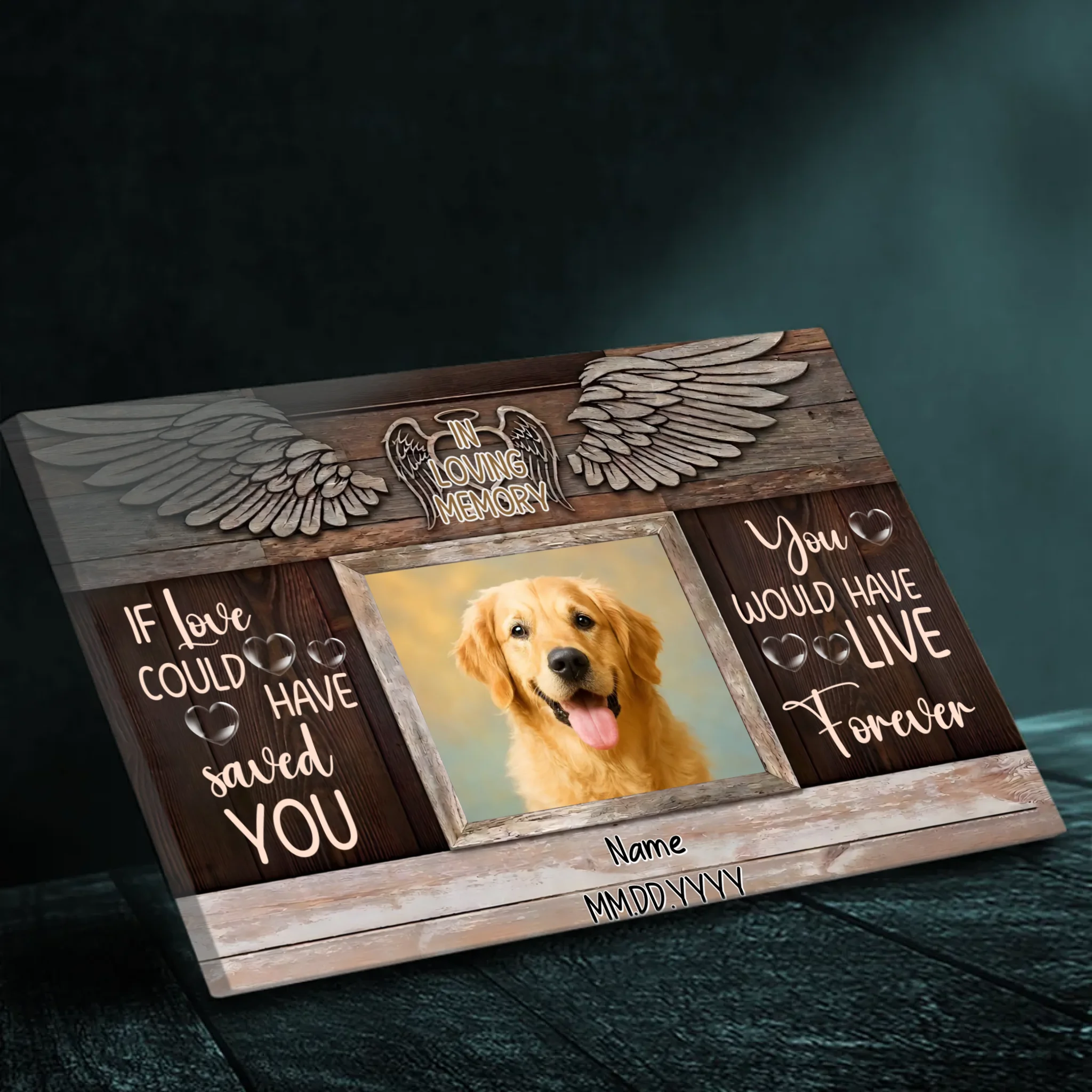 Personalized Pet Memorial Canvas Gift – If Love Could Have Saved You | 89Prints