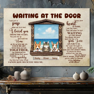 Personalized Dog Memorial Canvas Gift - Waiting At The Door | 89Prints