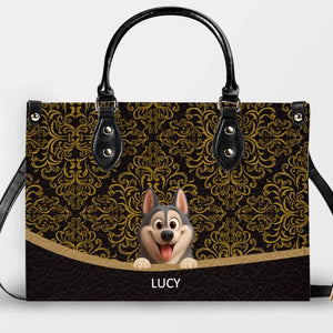Personalized Pet Art & Names for Dog/Cat Lovers - Luxury Baroque Pattern Handbag – 89Prints