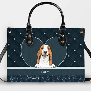 Customized Dog Bag for Dog Owners - Elegant Quilted Heart Dog Handbag – 89Prints
