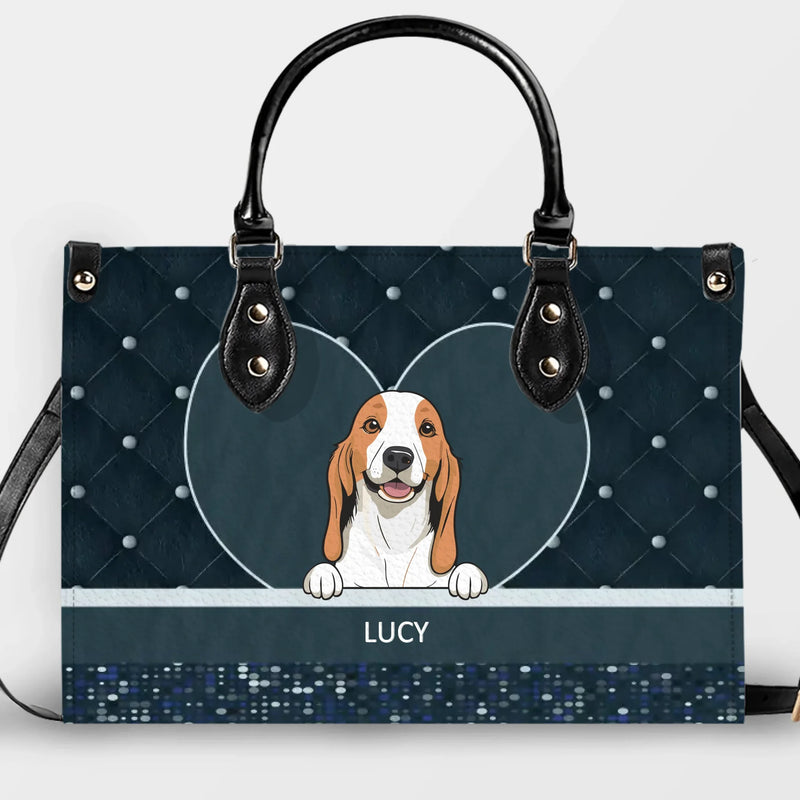 Customized Dog Bag for Dog Owners - Elegant Quilted Heart Dog Handbag – 89Prints