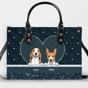 Customized Dog Bag for Dog Owners - Elegant Quilted Heart Dog Handbag – 89Prints
