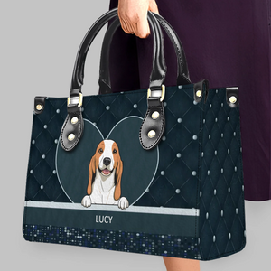 Customized Dog Bag for Dog Owners - Elegant Quilted Heart Dog Handbag – 89Prints