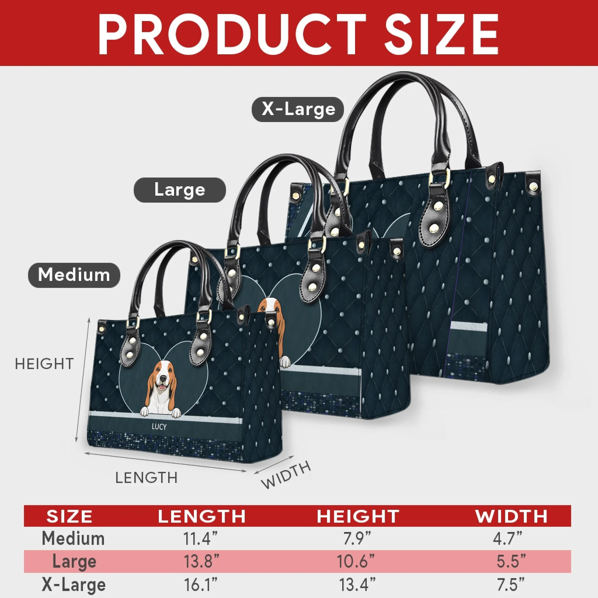 Customized Dog Bag for Dog Owners - Elegant Quilted Heart Dog Handbag – 89Prints