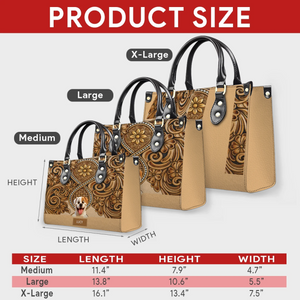 Personalized Dog Handbags - Vintage Tooled Leather Floral Dog Handbag for Dog Mom – 89Prints