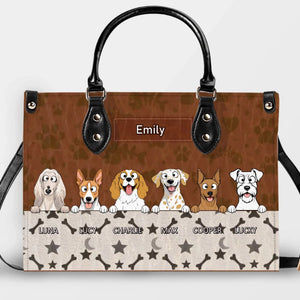 Personalized Dog Mom Bag - Fun Paw & Bone Pattern Dog Handbag For Dog Lovers - 89Prints