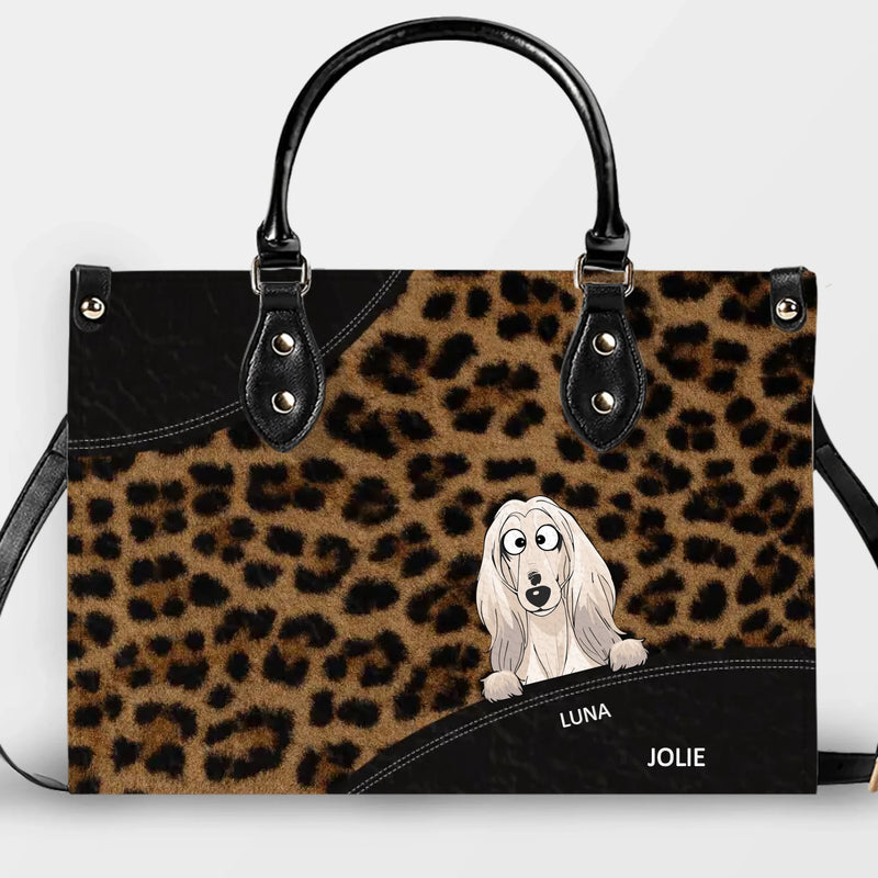 Customized Mother's Day Handbag - Leopard Print Dog Mom Handbag - 89Prints