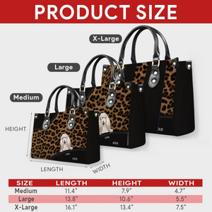 Customized Mother's Day Handbag - Leopard Print Dog Mom Handbag - 89Prints