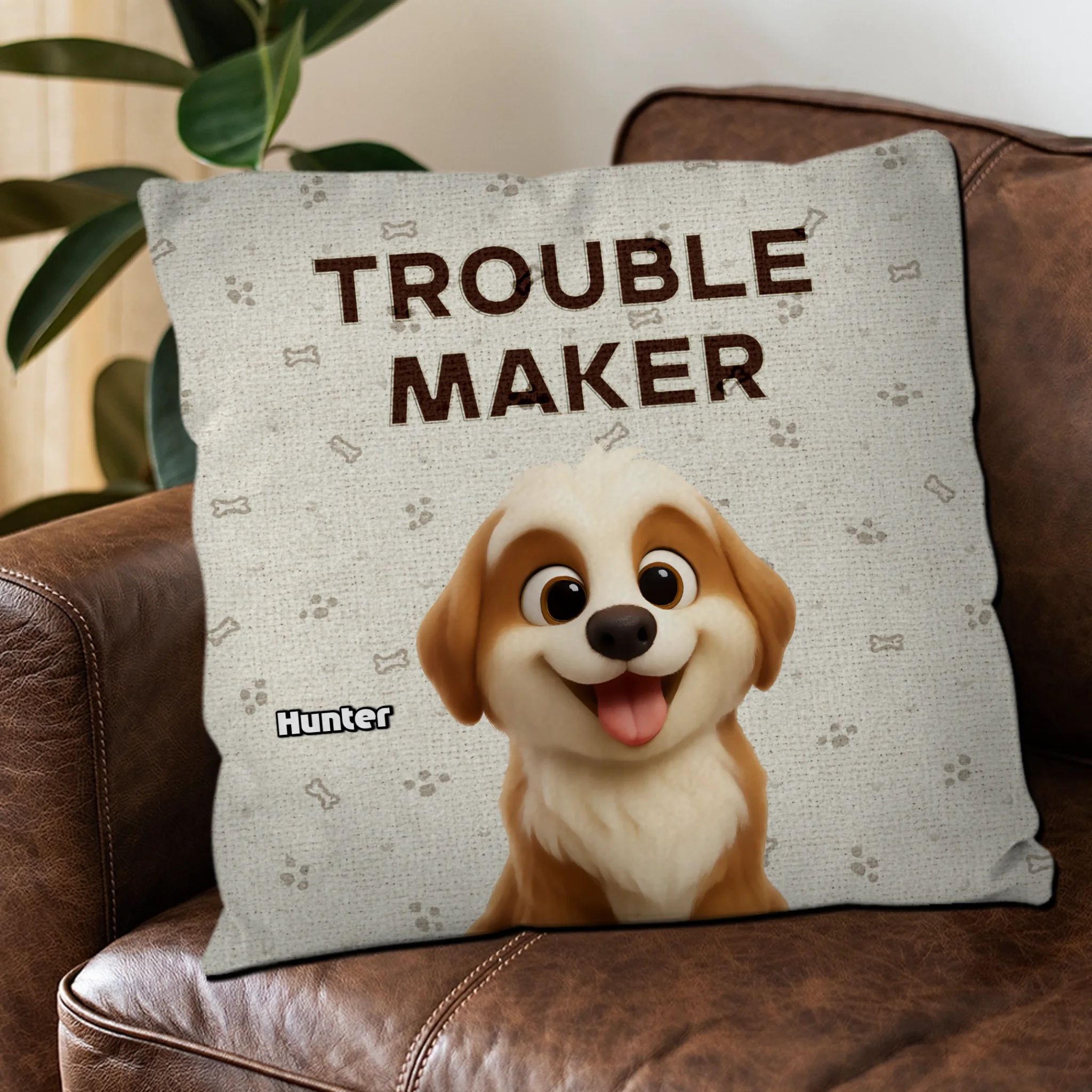 Trouble Maker Dog Pillow – Special Personalized Gift For Dog Lovers – 89Prints