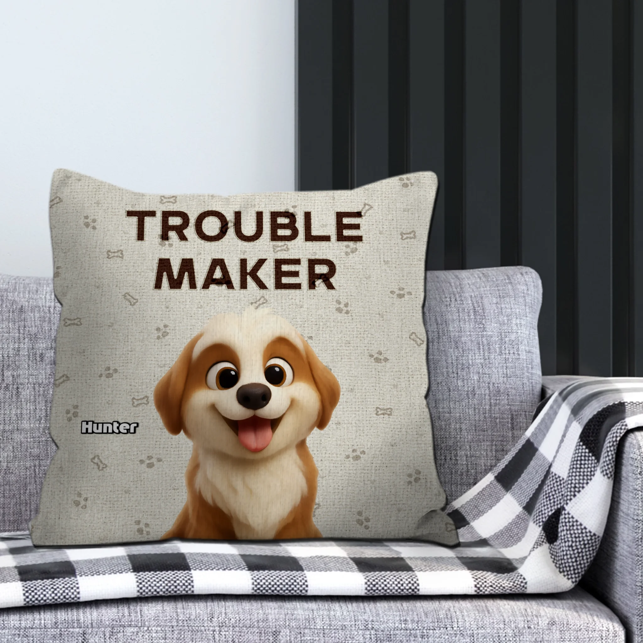 Trouble Maker Dog Pillow – Special Personalized Gift For Dog Lovers – 89Prints