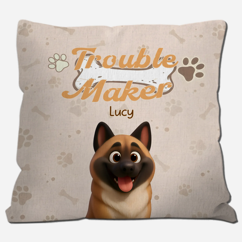 Triple Trouble Pillow - Tailored Personalized Gift For Dog Owners - 89Prints