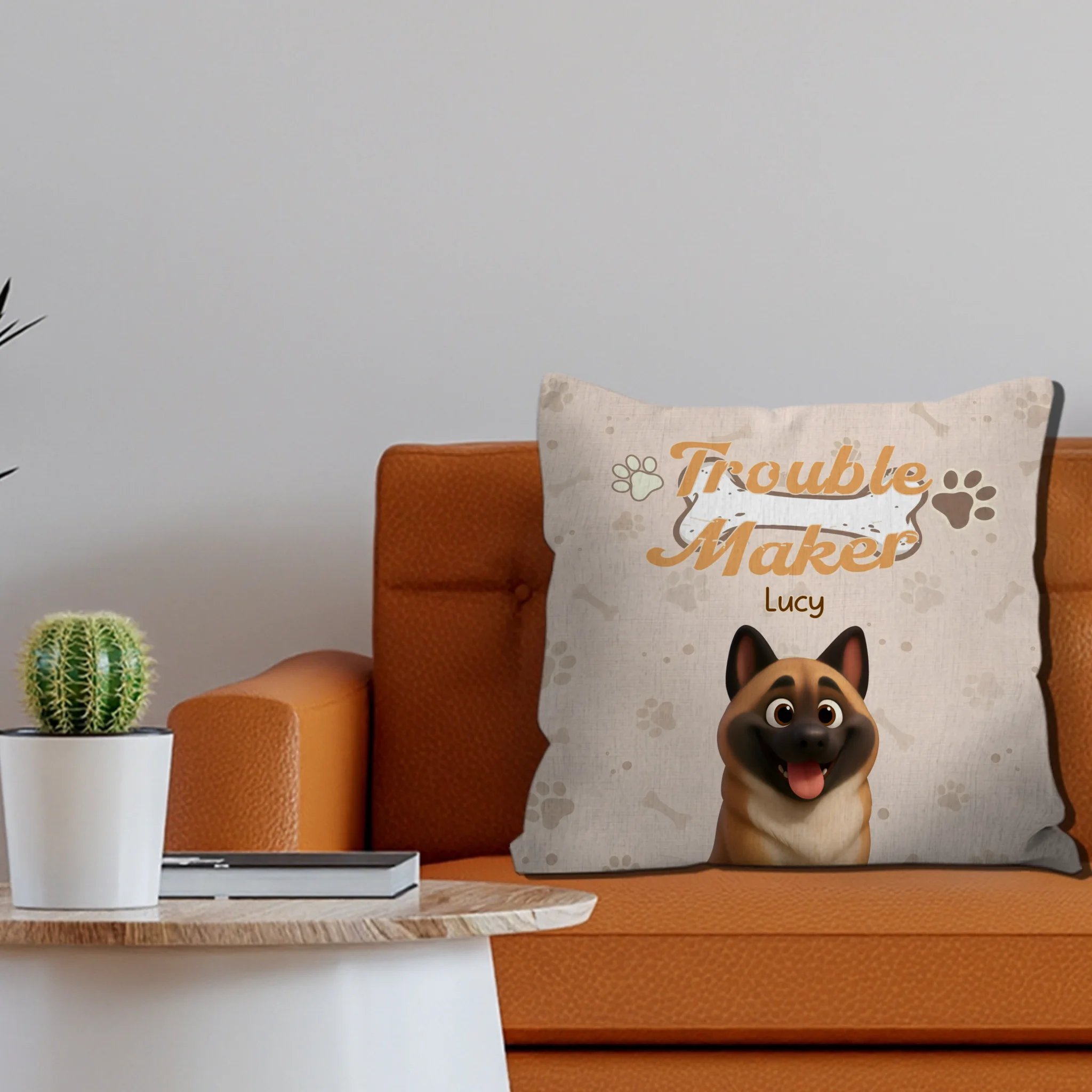 Triple Trouble Pillow - Tailored Personalized Gift For Dog Owners - 89Prints