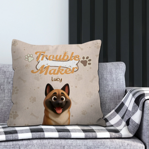 Triple Trouble Pillow - Tailored Personalized Gift For Dog Owners - 89Prints