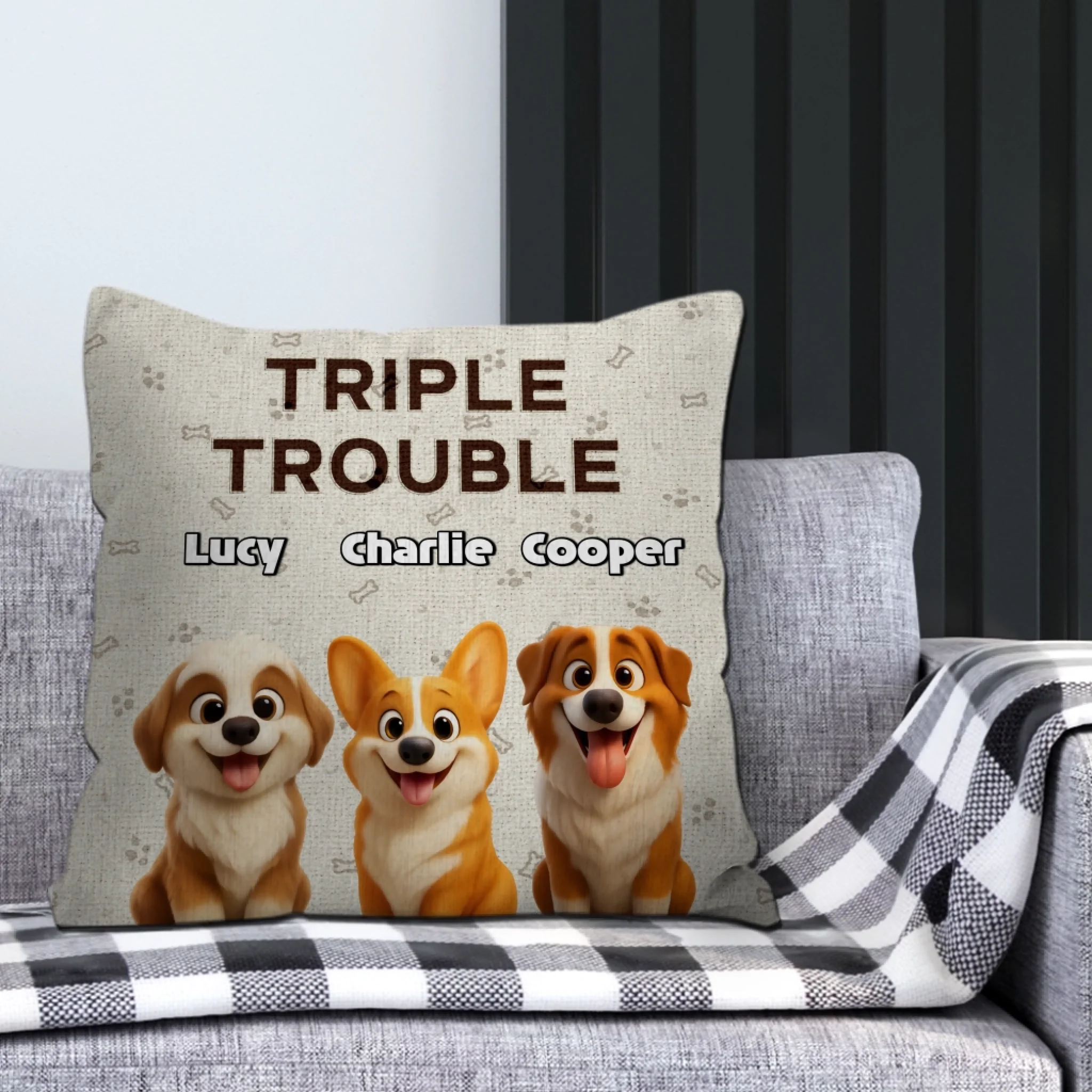 Trouble Maker Dog Pillow – Special Personalized Gift For Dog Lovers – 89Prints
