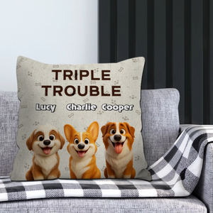 Trouble Maker Dog Pillow – Special Personalized Gift For Dog Lovers – 89Prints