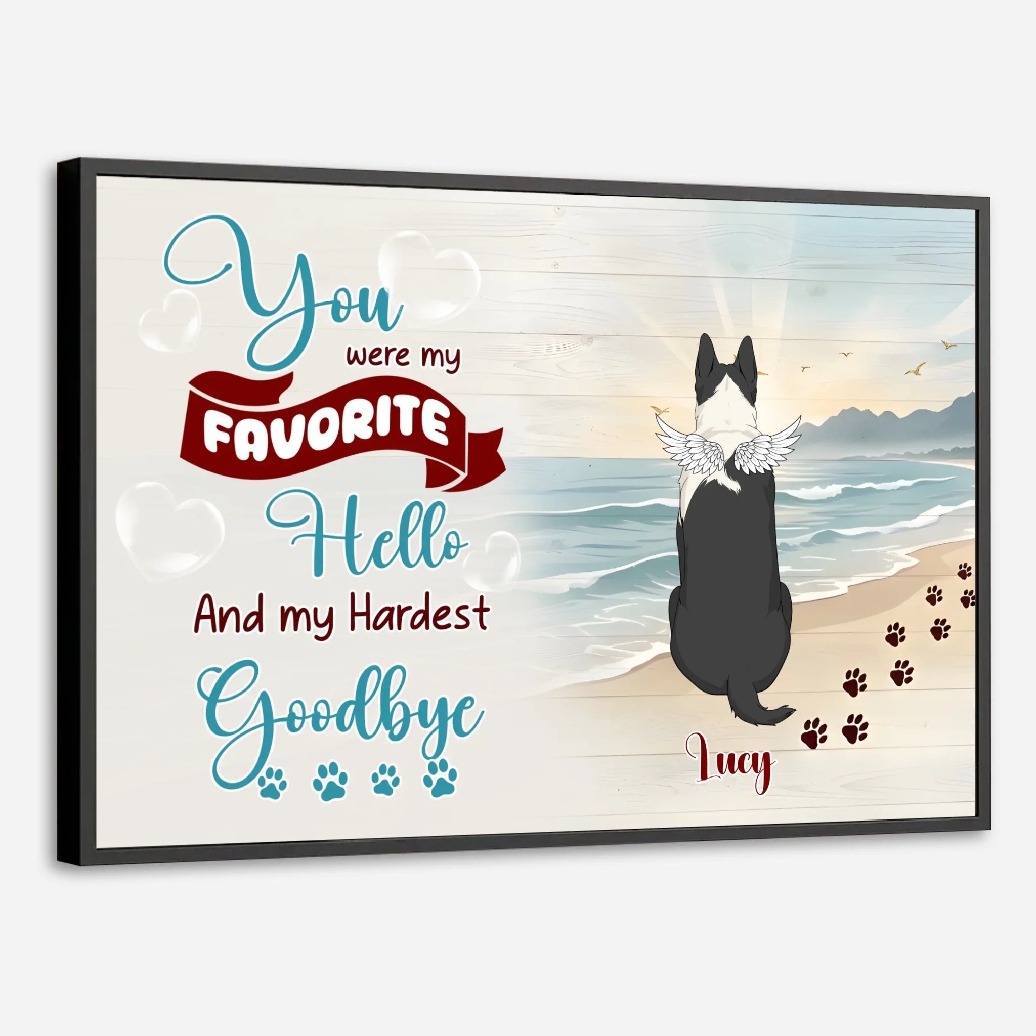 Emotional Personalized Dog Lover Poster Gift - You Were My Favorite Hello And My Hardest Goodbye | 89Prints