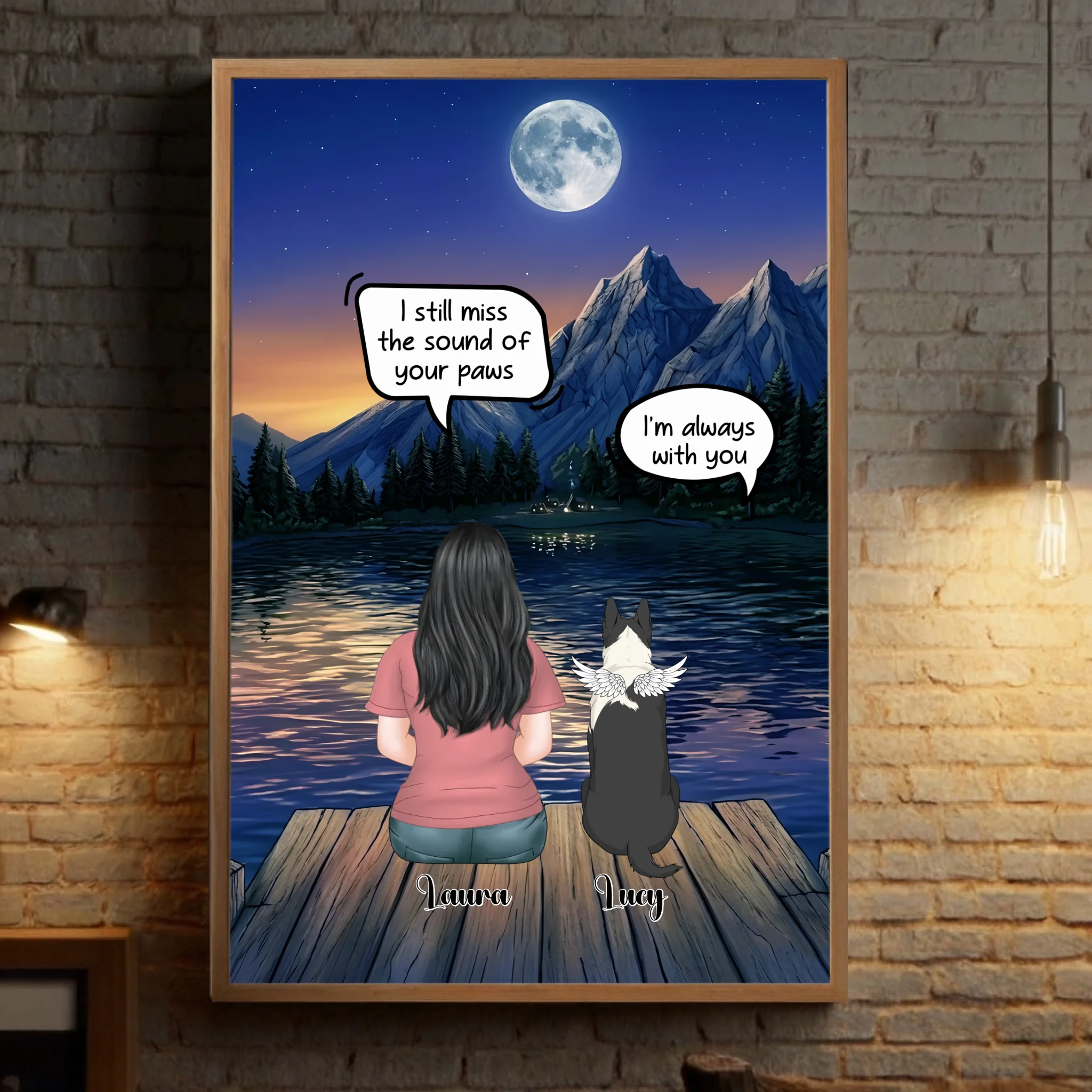 Heartfelt Personalized Dog Poster Present - I Still Miss The Sound Of Your Paws | 89Prints