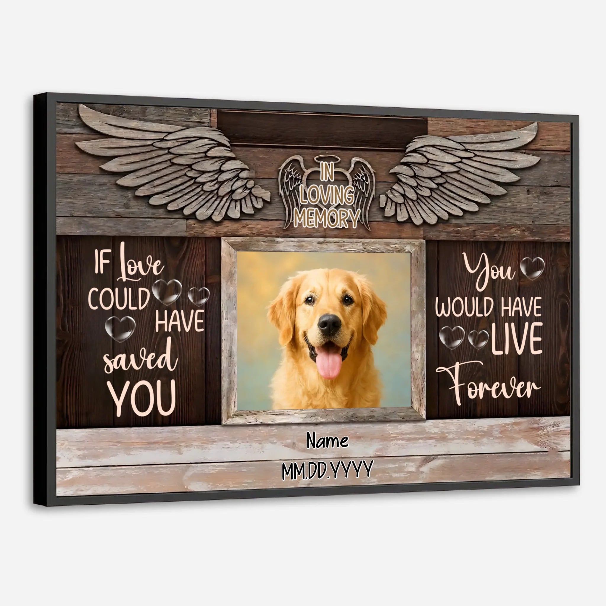 Personalized Dog Memorial Poster Gift – If Love Could Have Saved You | 89Prints