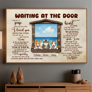 Heartfelt Personalized Dog Memorial Poster Gift - Waiting At The Door | 89Prints