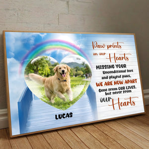 Special Customized Dog Poster Gift - Paw Prints On Our Hearts | 89Prints