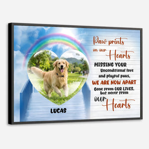 Special Customized Dog Poster Gift - Paw Prints On Our Hearts | 89Prints
