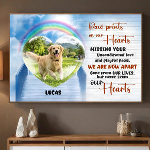 Special Customized Dog Poster Gift - Paw Prints On Our Hearts | 89Prints