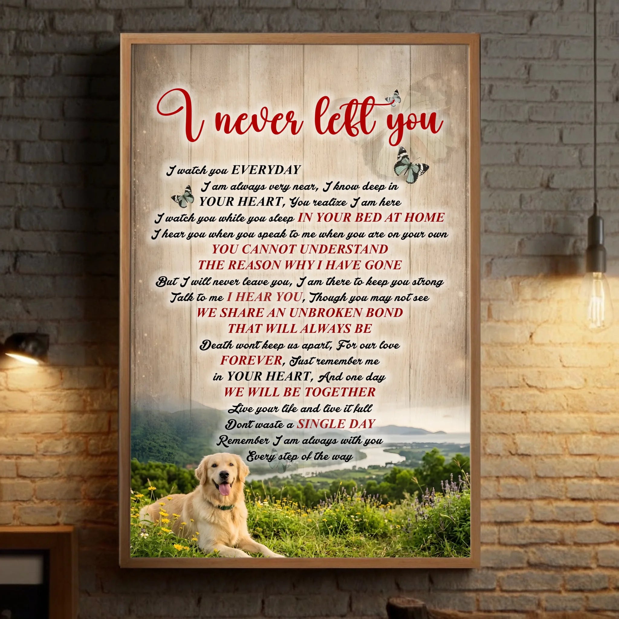 Custom Dog Poster Present - I Never Left You | 89Prints