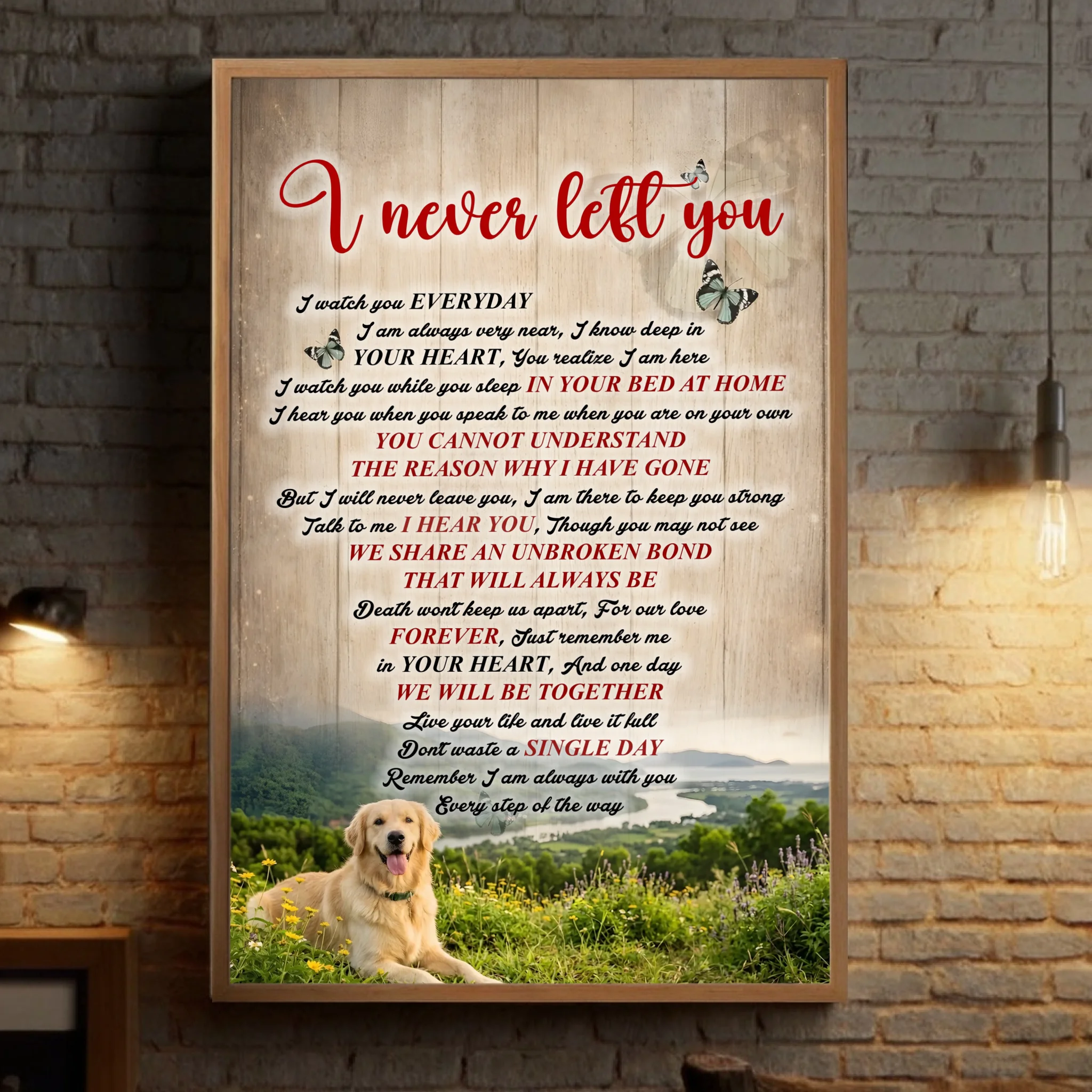 Custom Dog Poster Present - I Never Left You | 89Prints