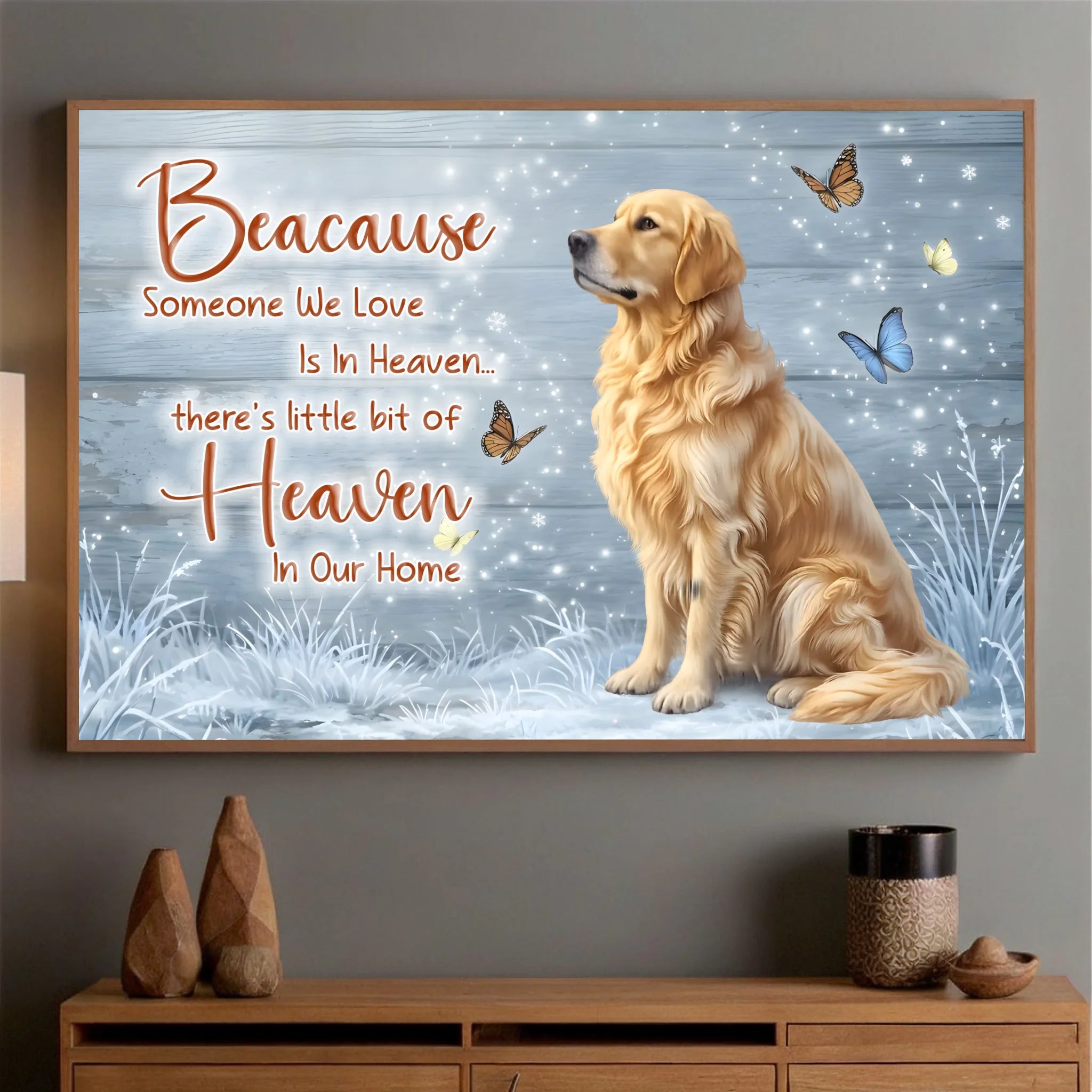 Custom Dog Memorial Poster – Someone We Love Is In Heaven by 89Prints