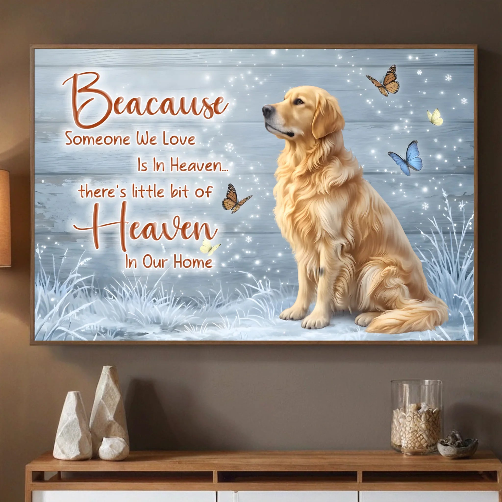 Custom Dog Memorial Poster – Someone We Love Is In Heaven by 89Prints